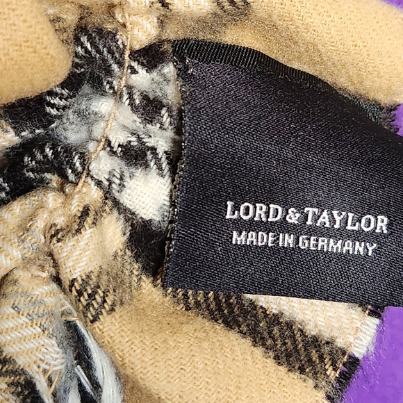 Lord & Taylor Womens Tan Plaid Scarf - Picture 5 of 12